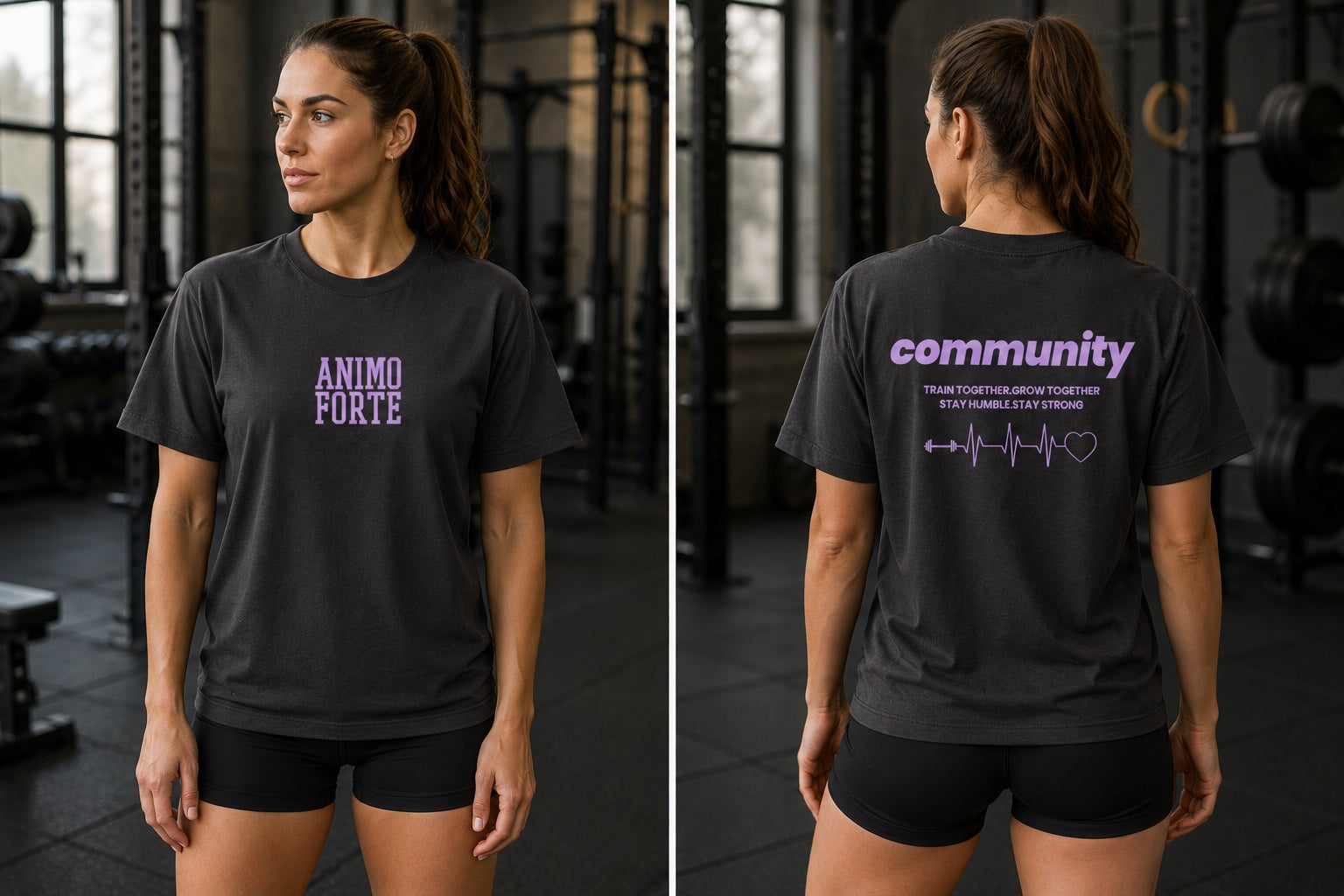 Crop Top für Frauen in schwarz zum Sport treiben. 